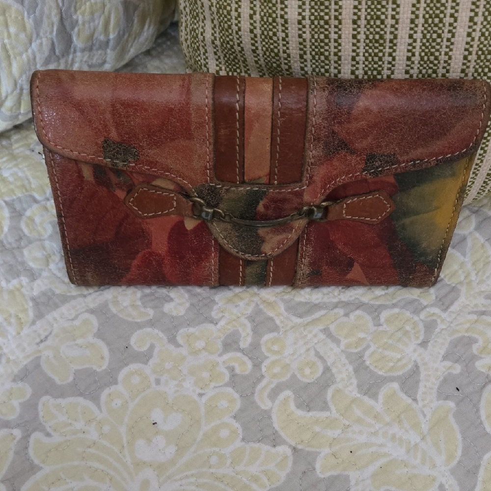 Patricia Nash Leather Clutch - Multicolor